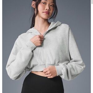 Alo Yoga Sweet Escape Full Zip Cropped Hoodie small